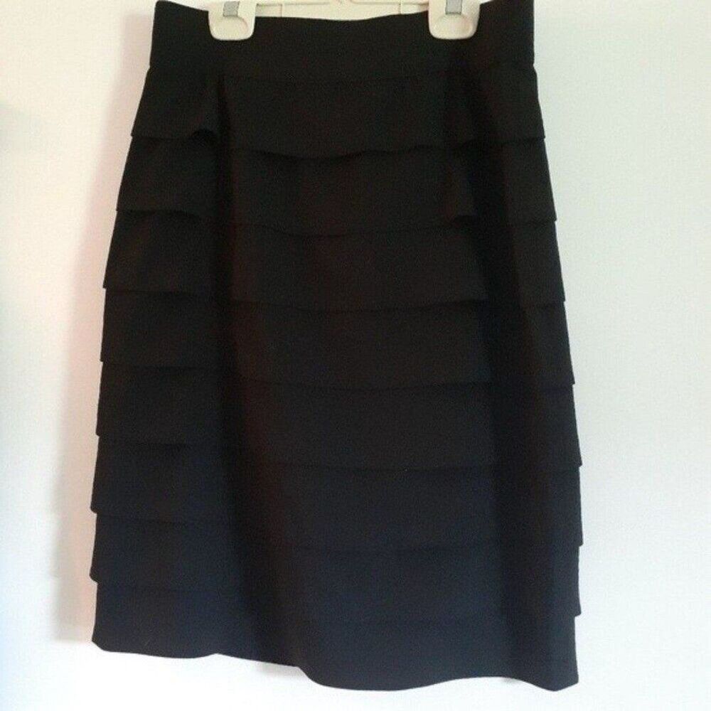 Alfani sexy black tiered mini skirt 6 - Picture 2 of 7